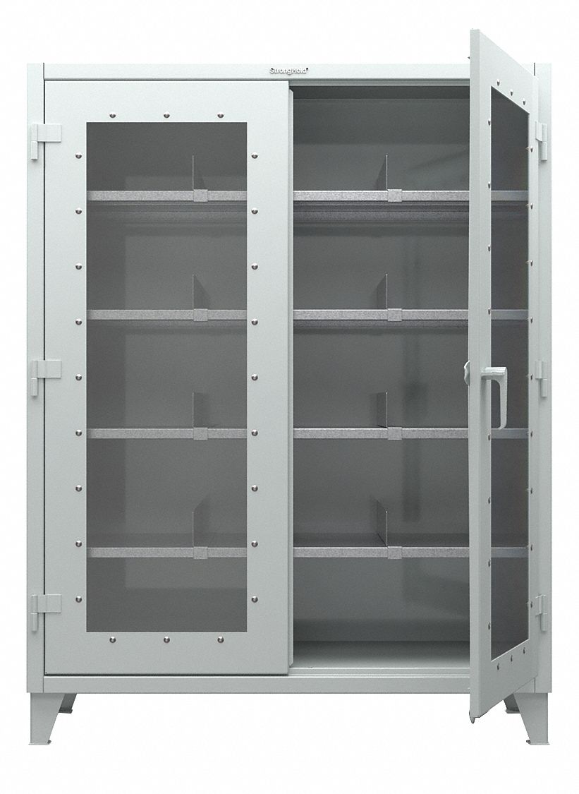 Strg Cab, 72"x60"x24", DrkGry, 4Shlv