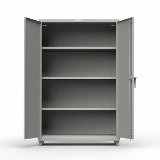 Strong Hold Bin Steel Storage Cabinet: 48 Wide, 24 Deep, 78 High MPN:46BSCW241-3WLR