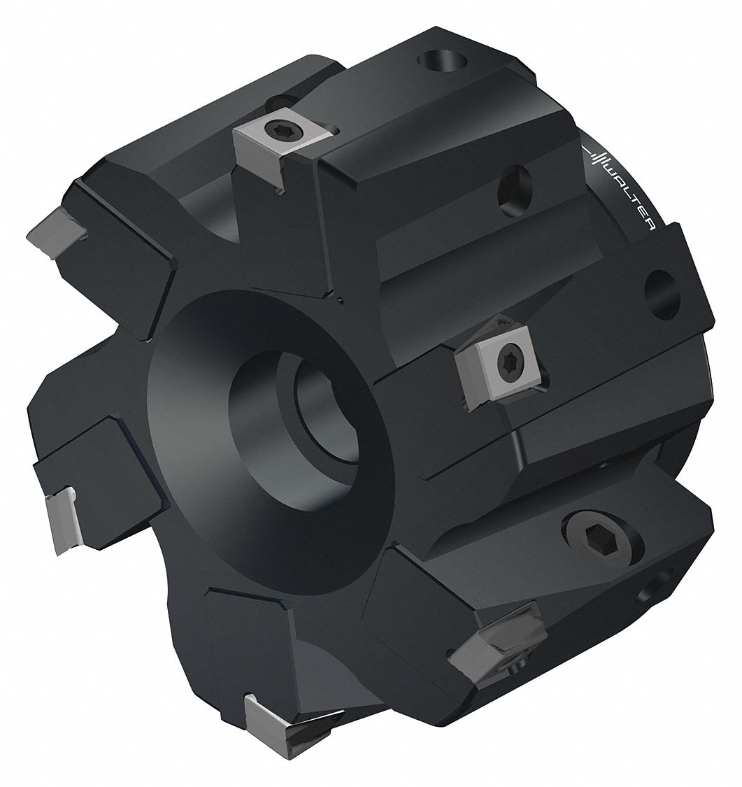 Indexable Face Mill: 1.0630 in Arbor Dia., 90° Side Cutting Edge Angle, 1.9690 in Overall Lg