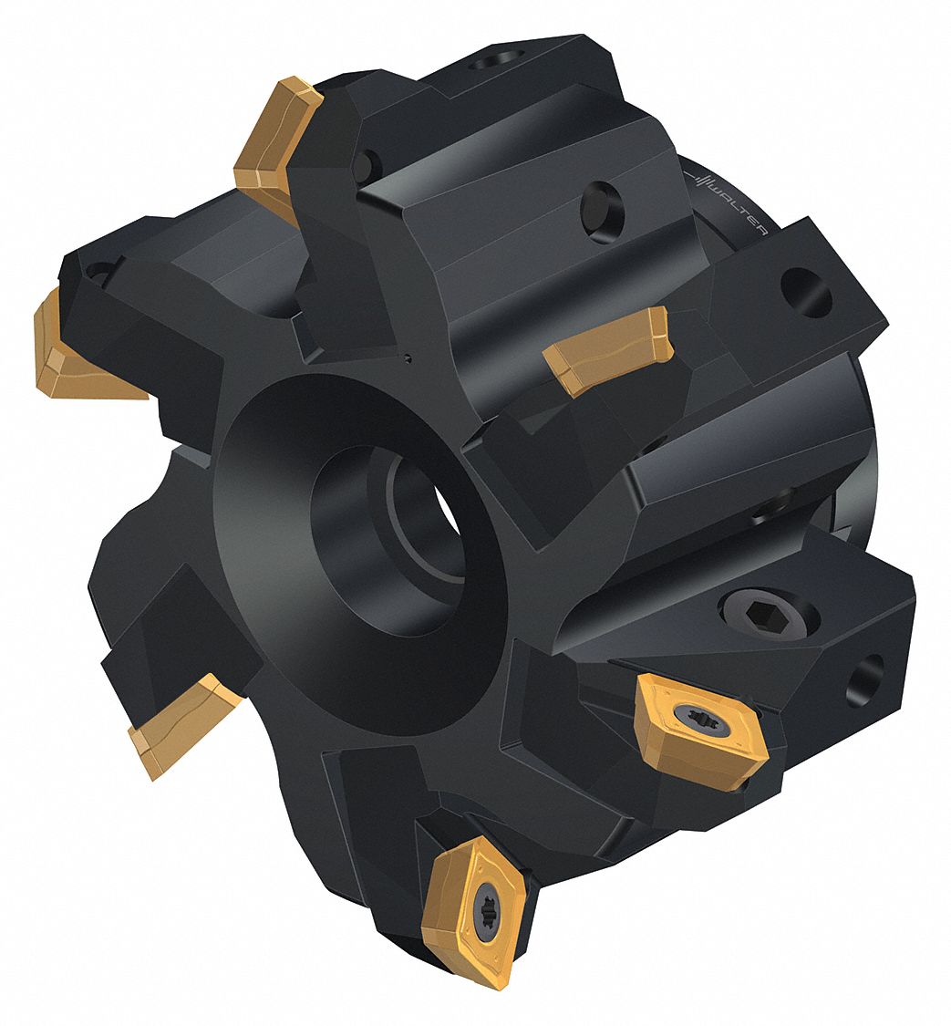 Indexable Face Mill: 3.7010 in Max. Cutting Dia., 1.0630 in Arbor Dia., 1.9690 in Overall Lg