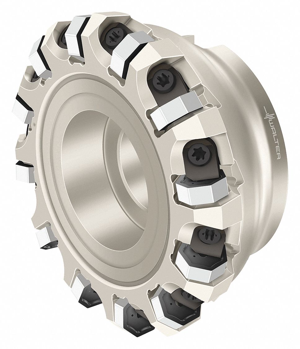 Indexable Face Mill: 4.4410 in Max. Cutting Dia., 1.2600 in Arbor Dia., 1.9690 in Overall Lg
