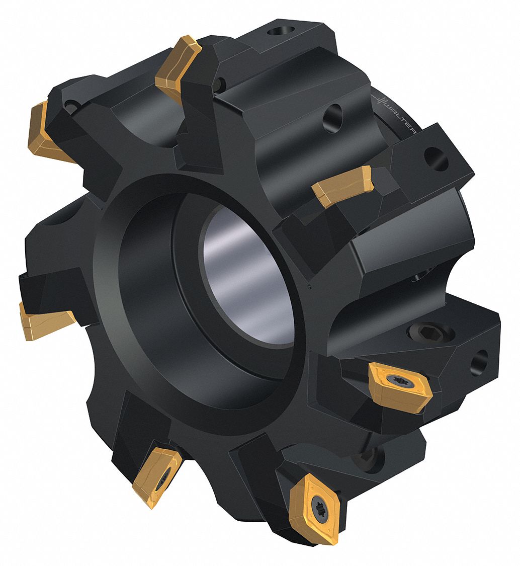 Indexable Face Mill: 4.4880 in Max. Cutting Dia., 1.2600 in Arbor Dia., 1.9690 in Overall Lg