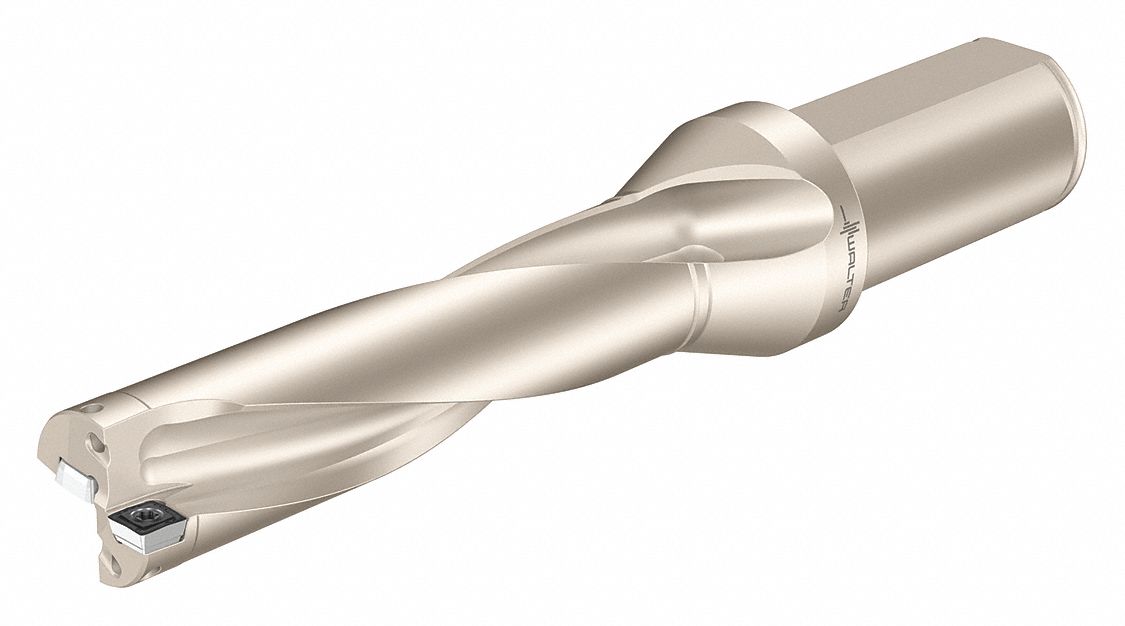 Indexable Drill Bit for General Drilling: 1" Max. Drill Dia., 4xD, 1-1/4" Shank Dia.