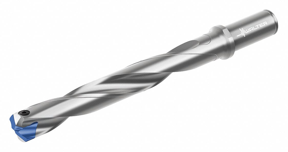 Modular Drill Bit for General Drilling: 16.00mm Shank Dia., 1.8900" Shank Lg, 7xD