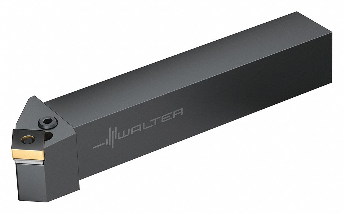 Indexable Turning and Profiling Tool Holder: PCSN Toolholder, 80° Diamond, 45° Approach Angle