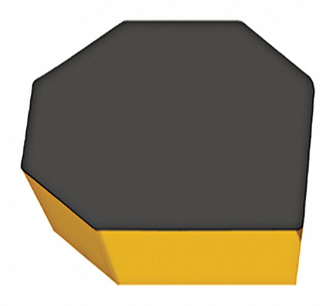 Octagon Milling Insert: 1/2 in Inscribed Circle, 0.0710 in Corner Radius, 0.1875 in Thick