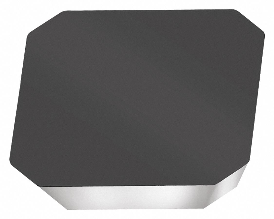 Square Milling Insert: 1/2 in Inscribed Circle, 0.0250 in Corner Radius, 1/8 in Thick