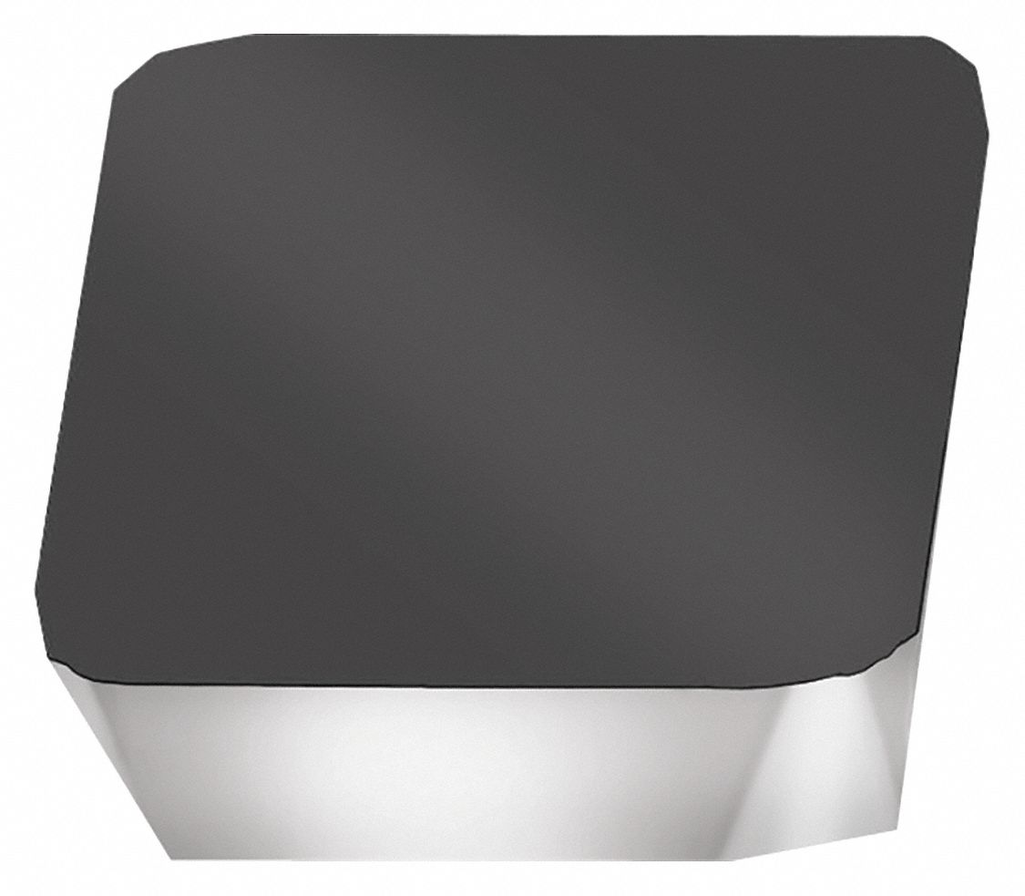 Square Milling Insert: 1/2 in Inscribed Circle, 1/8 in Thick, Chip-Breaker, A57 Chip-Breaker