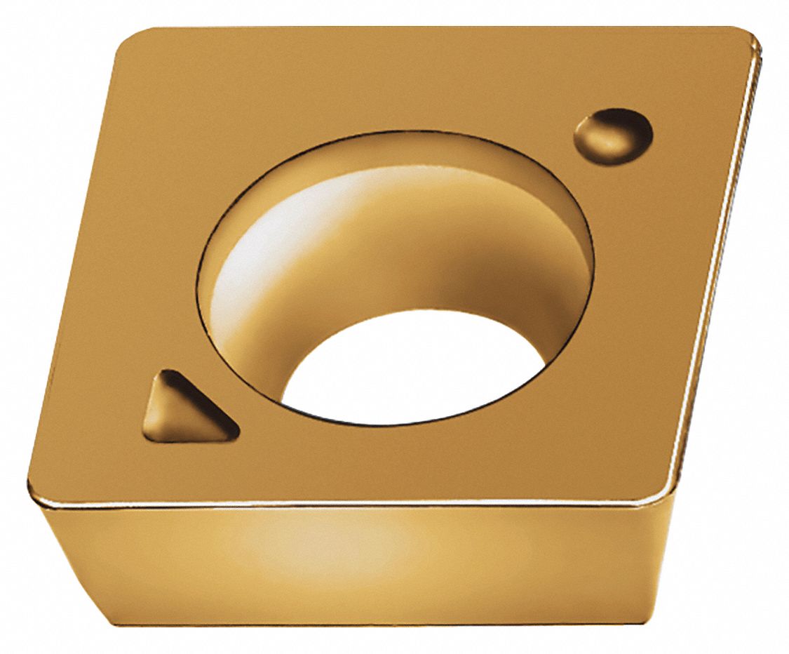 Diamond Milling Insert: 0.4720 in Inscribed Circle, 1/32 in Corner Radius, 3/16 in Thick, CVD