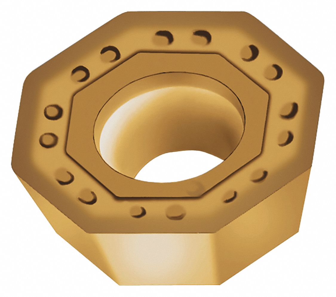 Octagon Milling Insert: 5/8 in Inscribed Circle, 1/32 in Corner Radius, 0.219 in Thick