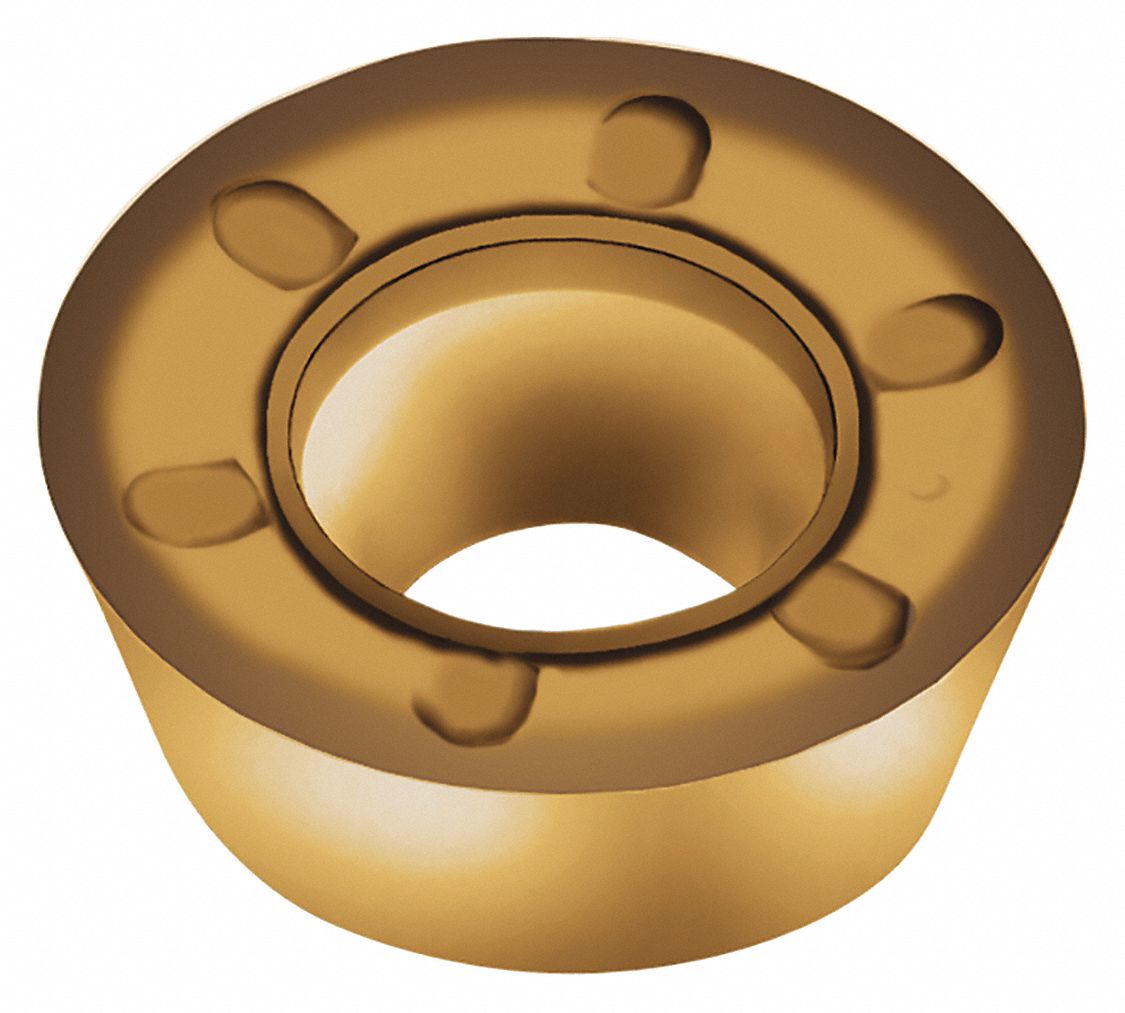 WALTER Round Milling Insert, Inscribed Circle 0.3940", Rake Positive