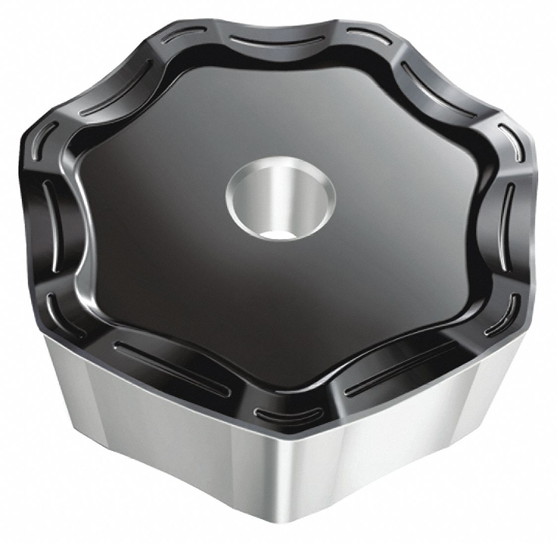 Heptagon Milling Insert: 0.5710 in Inscribed Circle, 1/32 in Corner Radius, 3/16 in Thick