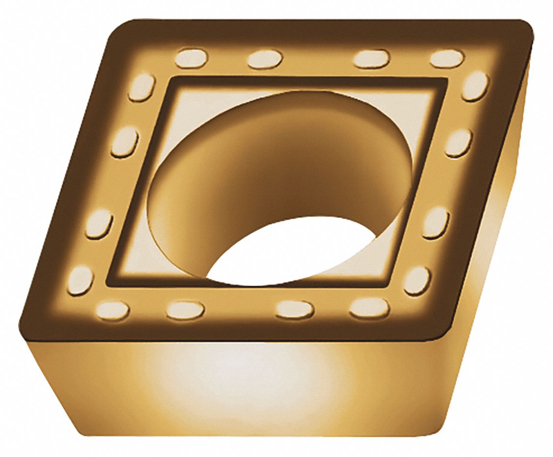 Square Milling Insert: 1/2 in Inscribed Circle, 1/32 in Corner Radius, 3/16 in Thick, 12.70mm