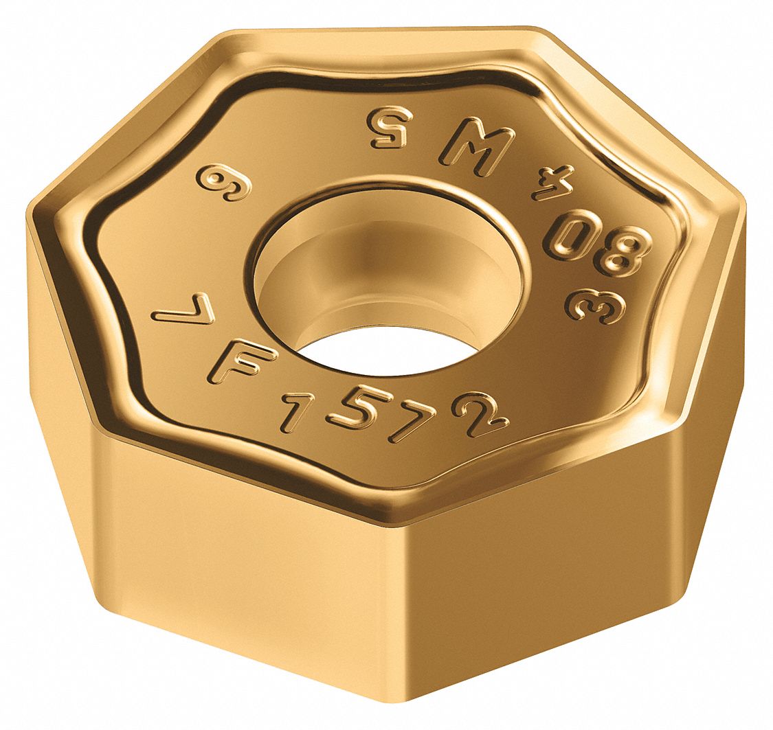 Heptagon Milling Insert: 0.5710 in Inscribed Circle, 1/32 in Corner Radius, 6.98mm, 10 PK