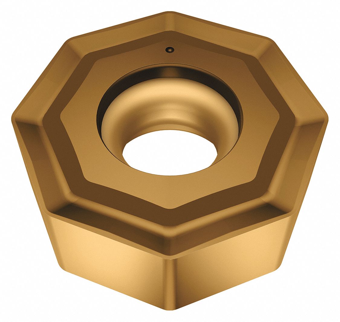 Octagon Milling Insert: 1/2 in Inscribed Circle, 1/32 in Corner Radius, 0.191 in Thick