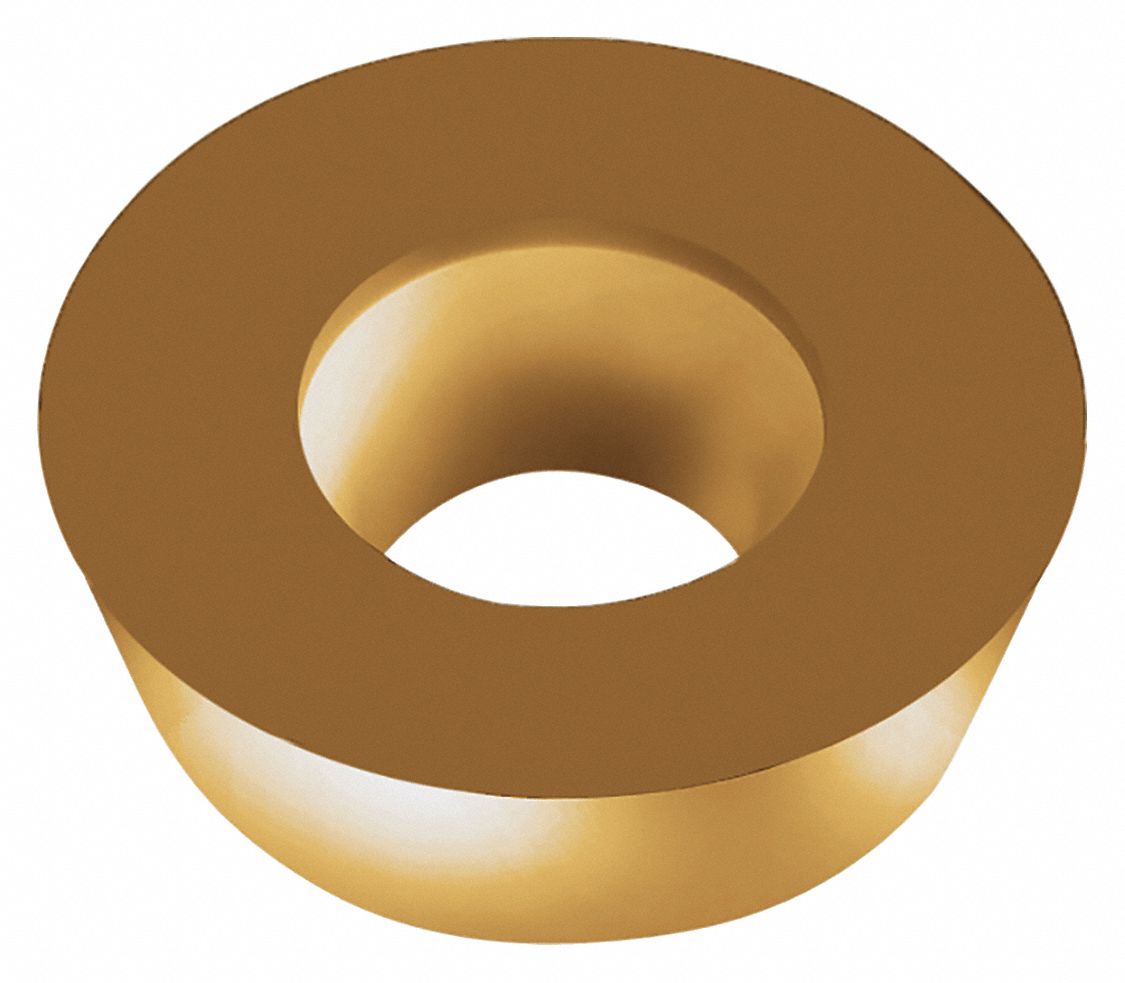 Round Milling Insert: 0.3940 in Inscribed Circle, 0.1970 in Corner Radius, 1/8 in Thick