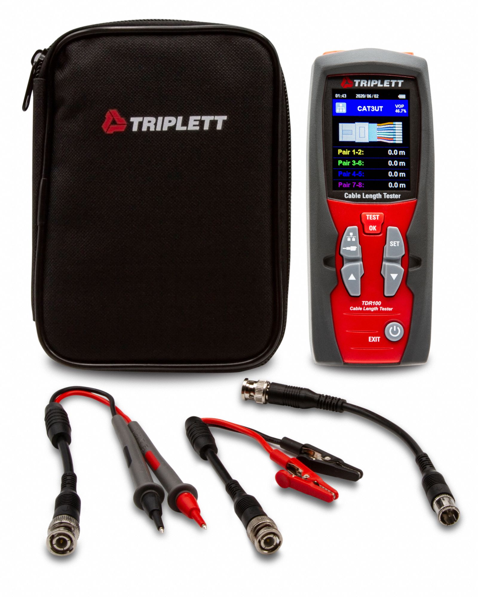 TRIPLETT Cable Length Meter Feet/Meters 56RU01TDR100 Grainger