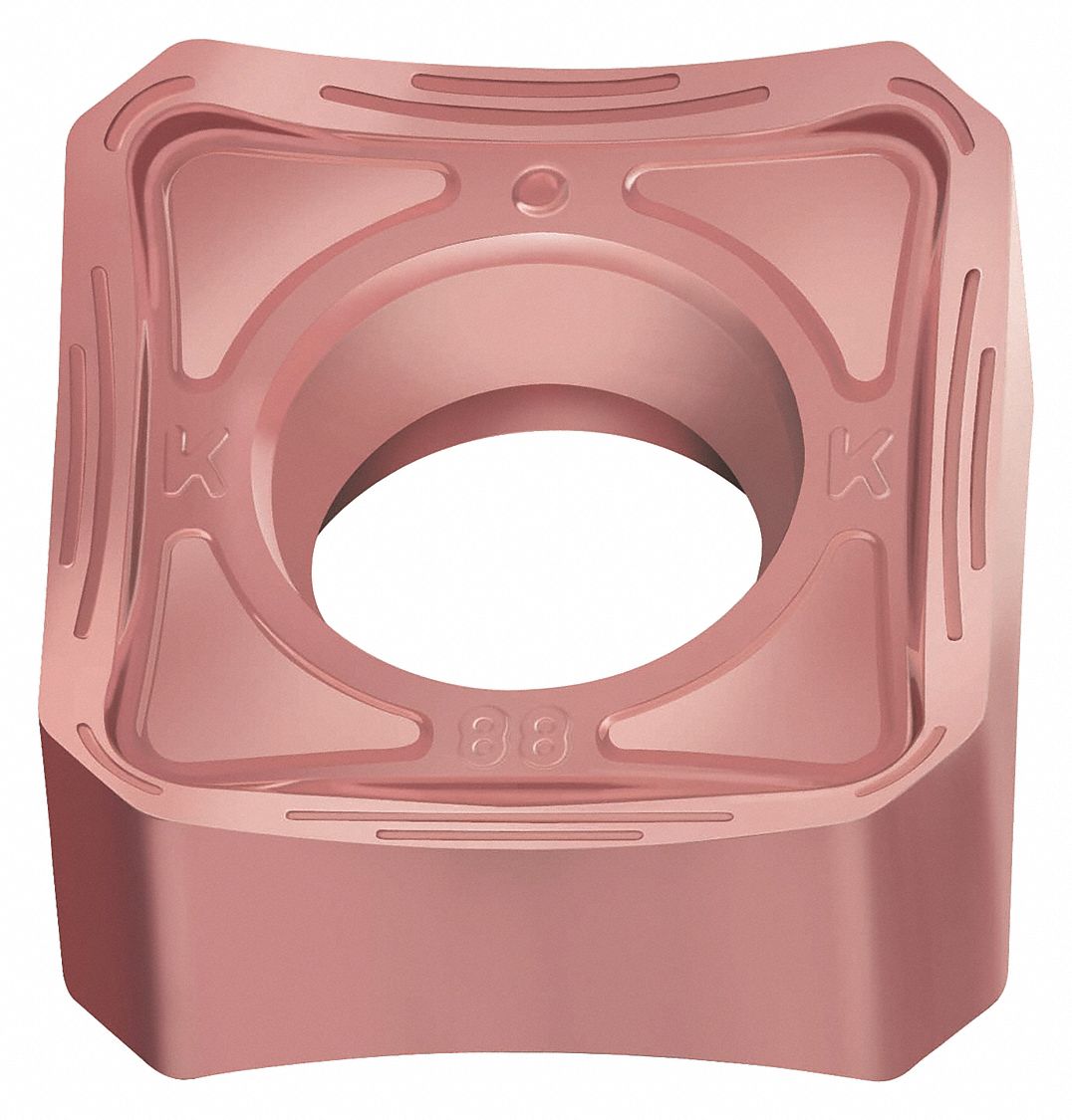 WALTER, 3/8 in Inscribed Circle, 1/64 in Corner Radius, Square Milling Insert 56RV95