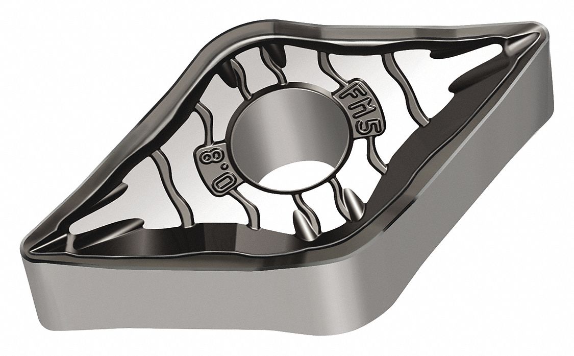 Diamond Turning Insert: DNMG Insert, Neutral, 3/16 in Thick, 1/64 in Corner Radius, WMP20S