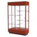 Floor Display Case, Cherry Oak, 76"H, 48"L