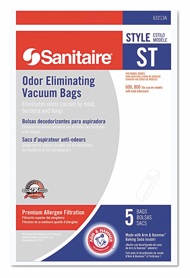 ELECTROLUX SANITAIRE, 10, PK, Vacuum Bags,for Sanitaire Upright,PK10