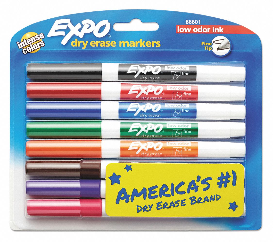 Dry-Erase Marker Fine Point Assorted PK8