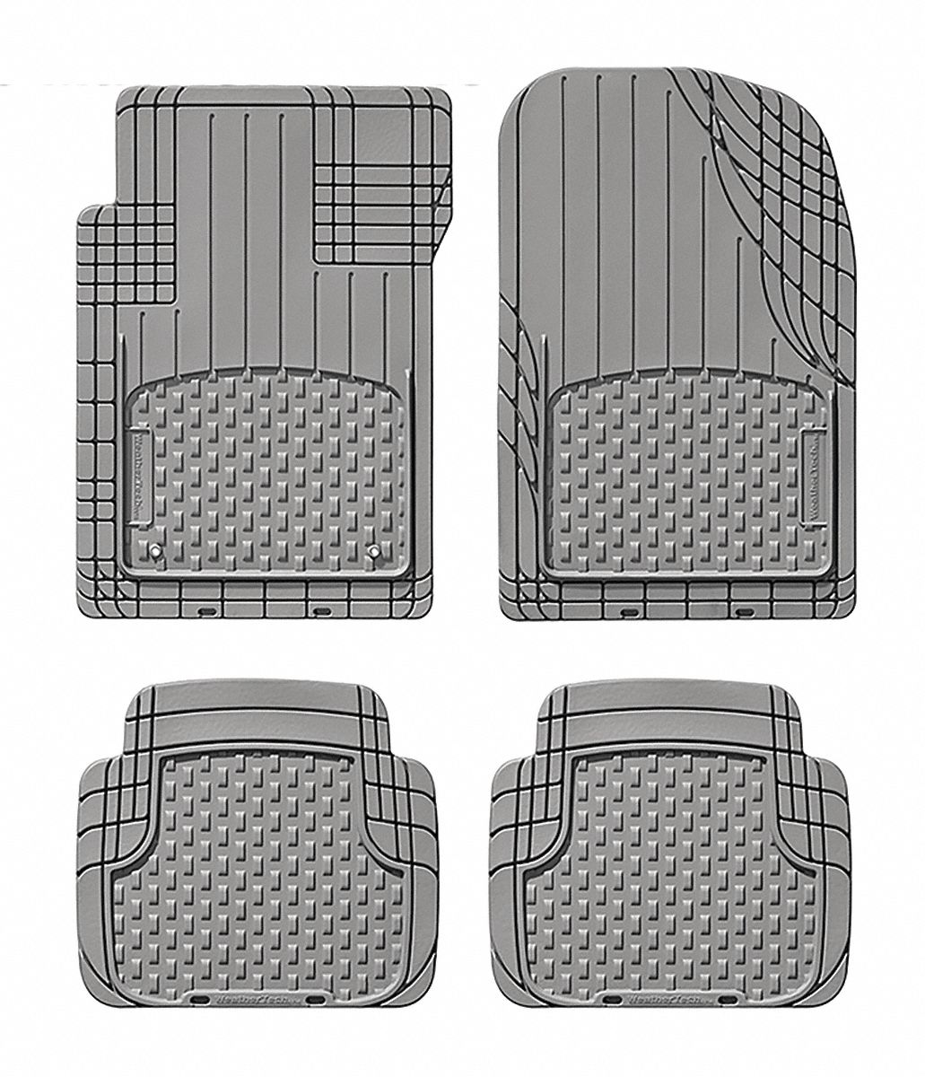 Vehicle Floor Mat: 27 in Lg (In.), 19 in Wd (In.), Gray, Trim-to-Fit