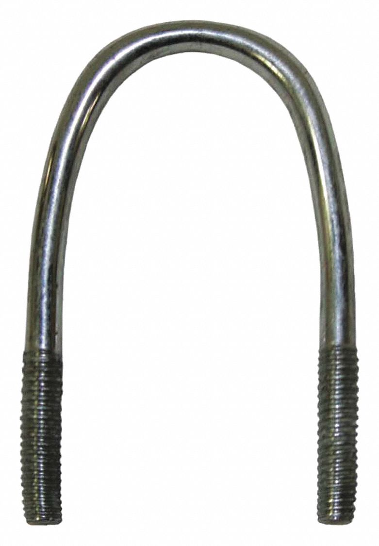 U-Bolt, 2-3/8" to 4.5": 4 1/2 in Overall Lg