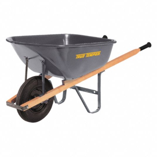 TRUE TEMPER, Steel Wheelbarrow,6cu. ft. - 56YL12|R6FF25 - Grainger