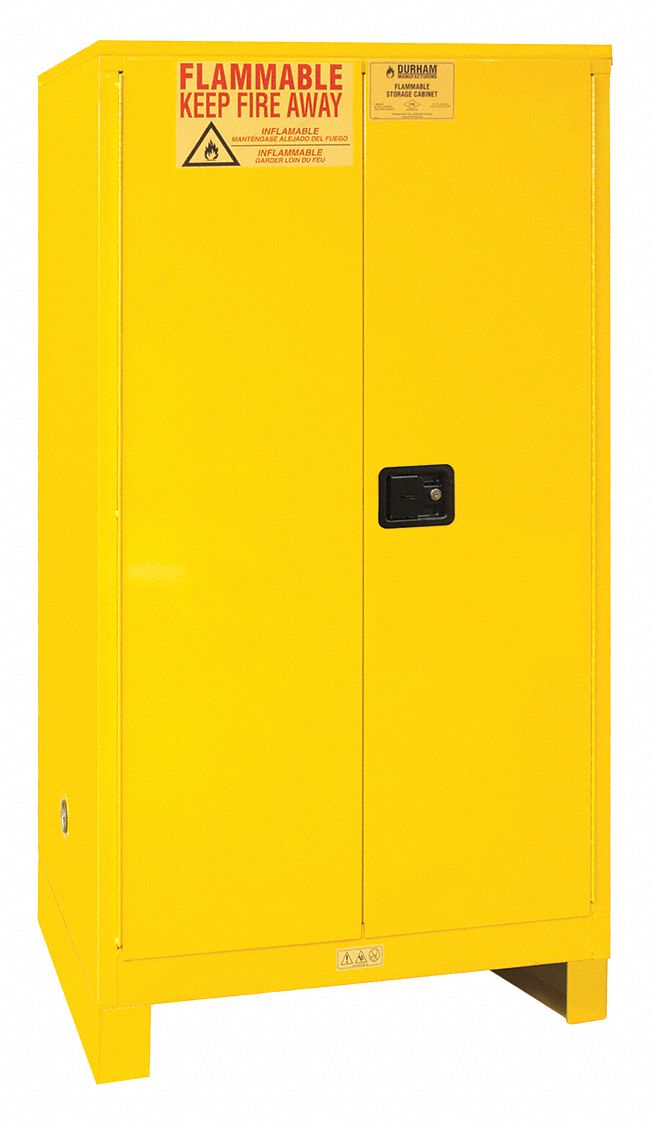 Safety Cabinet, Manual Close, 60 gal., Legs