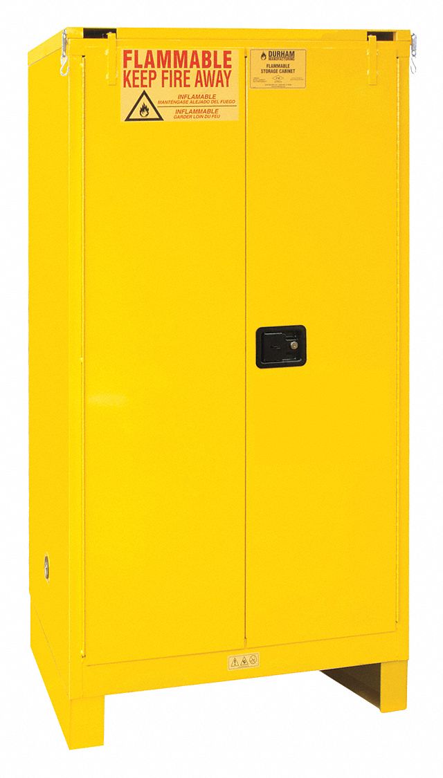 Safety Cabinet, Self Close, 60 gal., Legs
