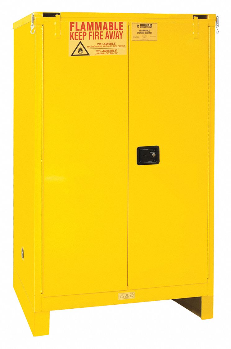 Safety Cabinet, Self Close, 90 gal., Legs