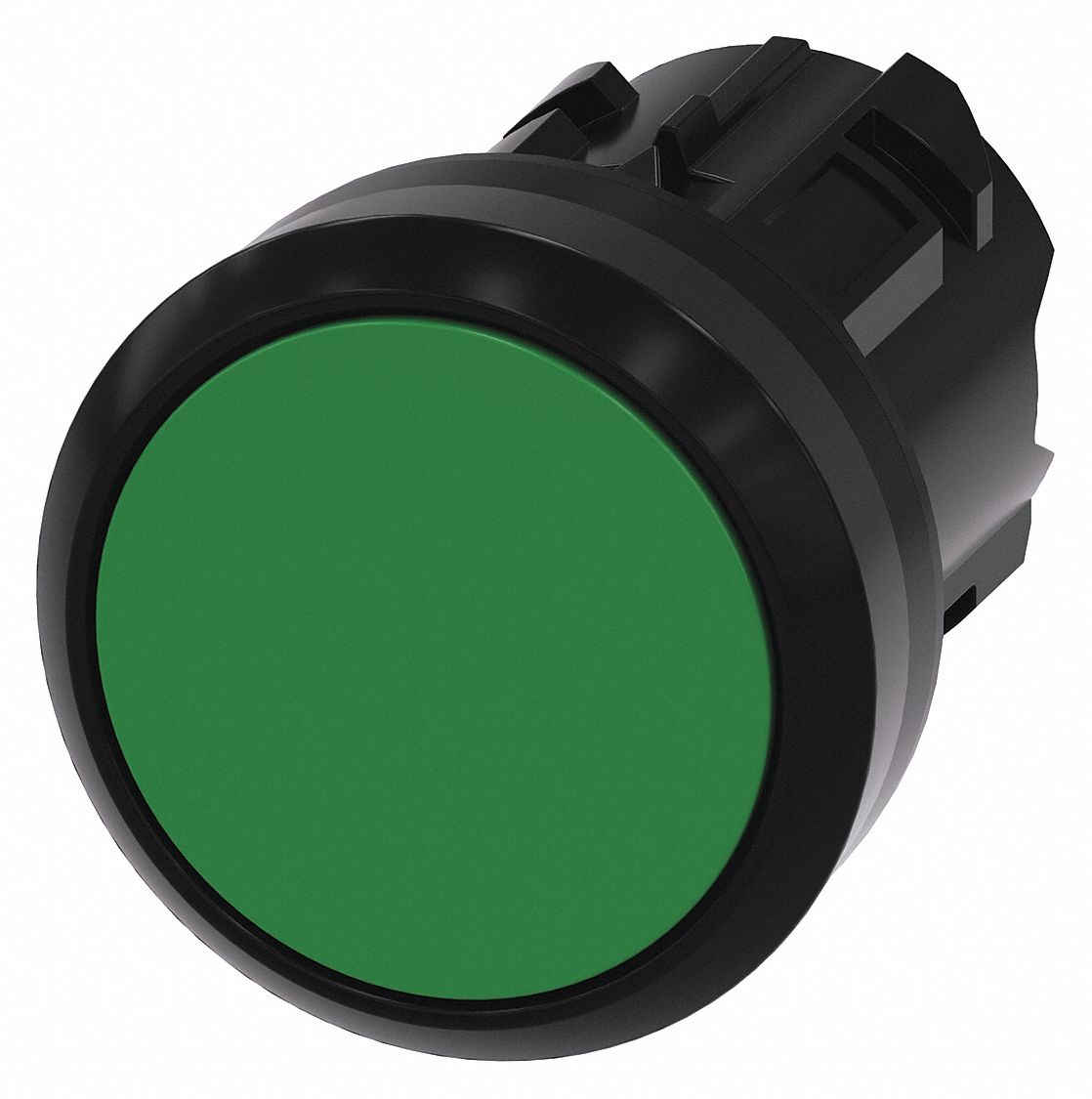Flush Push Button: Green, 22 mm Mounting Size, Non-Metallic, Maintained