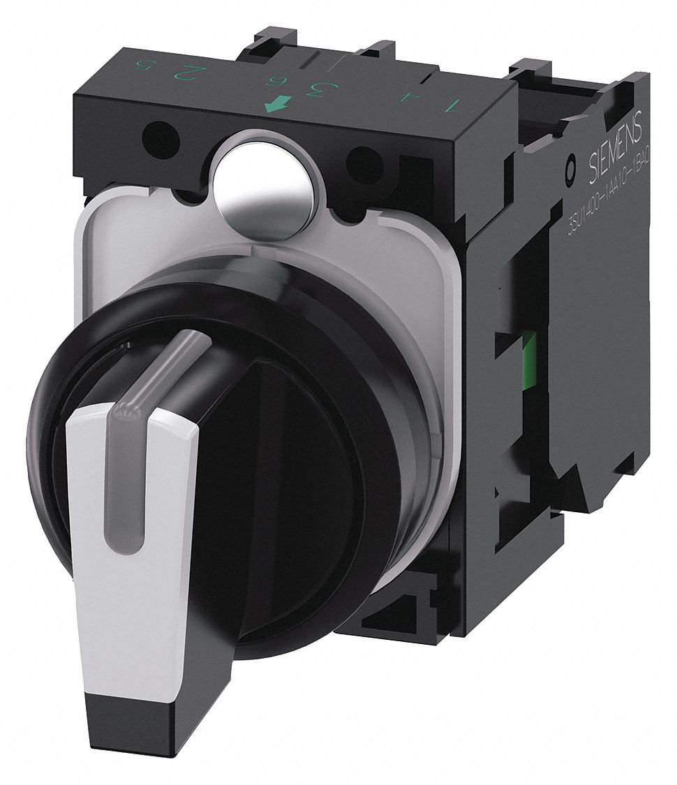 SIEMENS, 22 mm Size, 3 Position, NonIlluminated Selector Switch