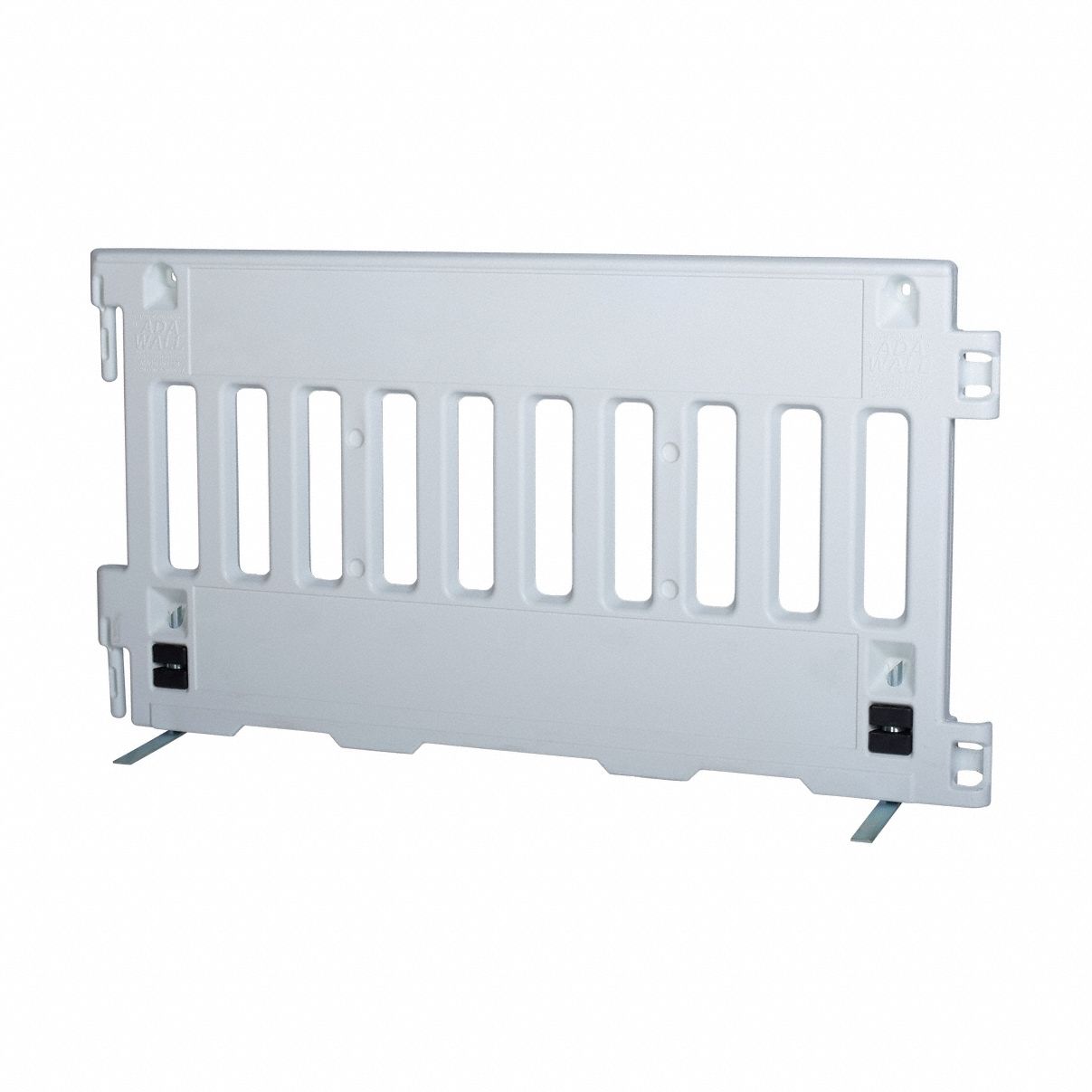 Pedestian Wall: Urbanite, 38 in Ht, 72 in Lg, White, Interlocking, MASH