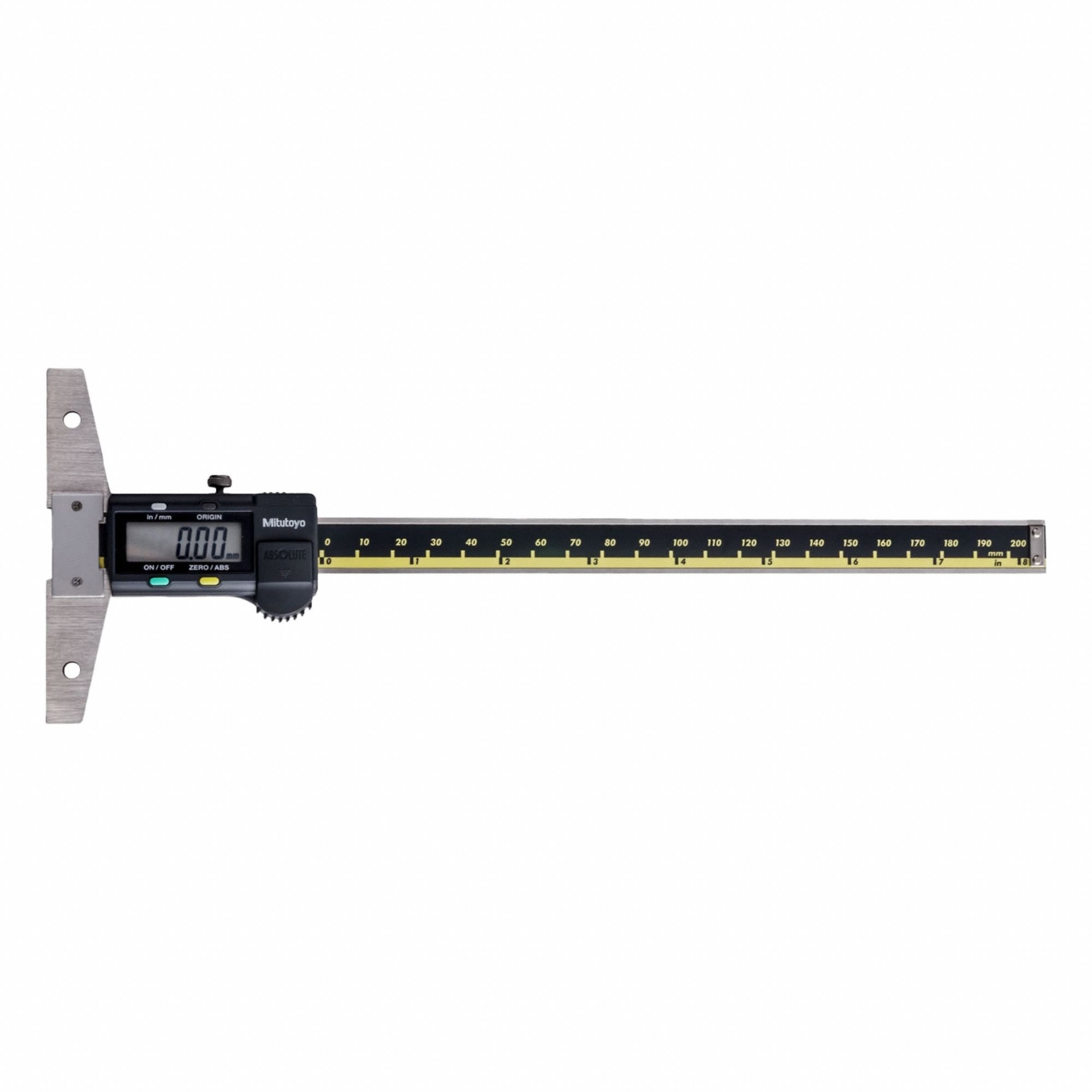 Calibrated Digital Depth Gage: 0 in to 8 in /0 mm to 200 mm, IP67, 0.0010 in Accuracy