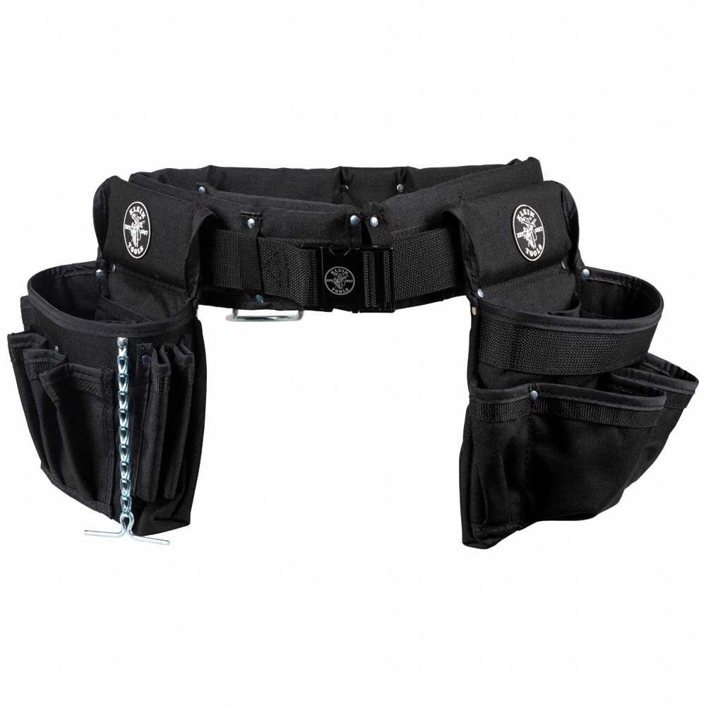 KLEIN TOOLS Tool Belt Ballistic Nylon, Electrician, 27 Pockets, Padded, 32 in to 36 in Waist
