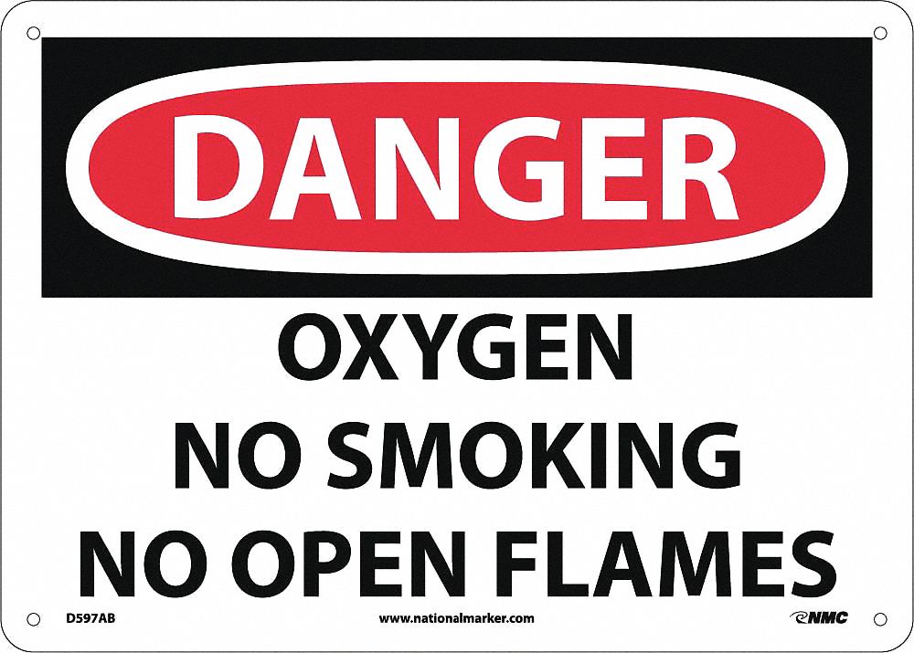 Hang Tag,Danger,Oxygen,No Smoking - Grainger