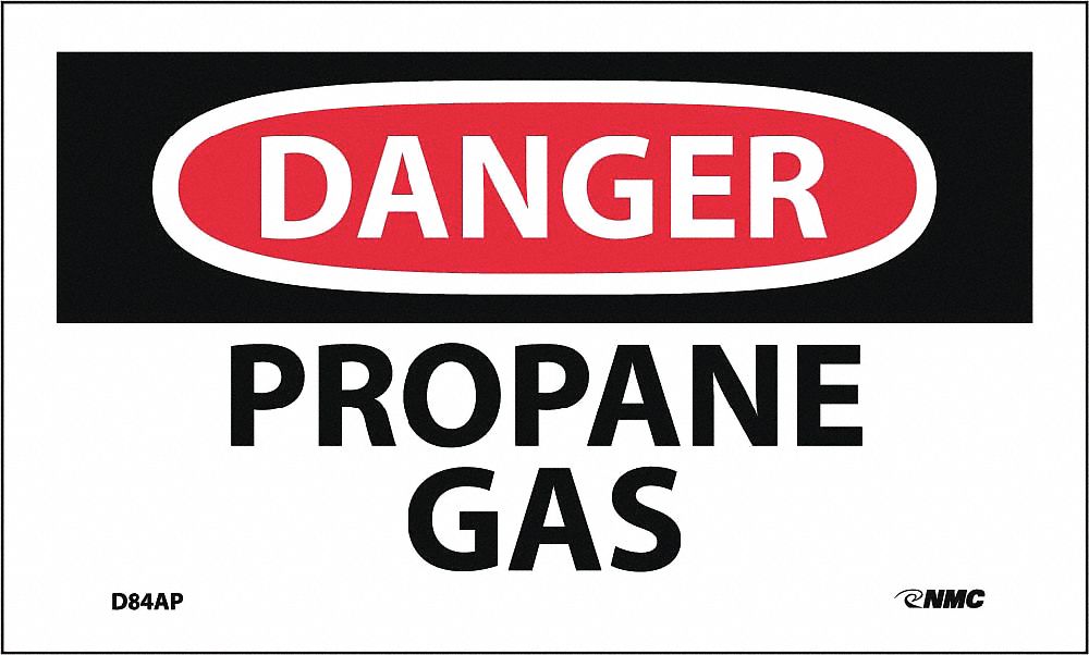 Danger Propane Gas Label,PK5, PK 5 - Grainger