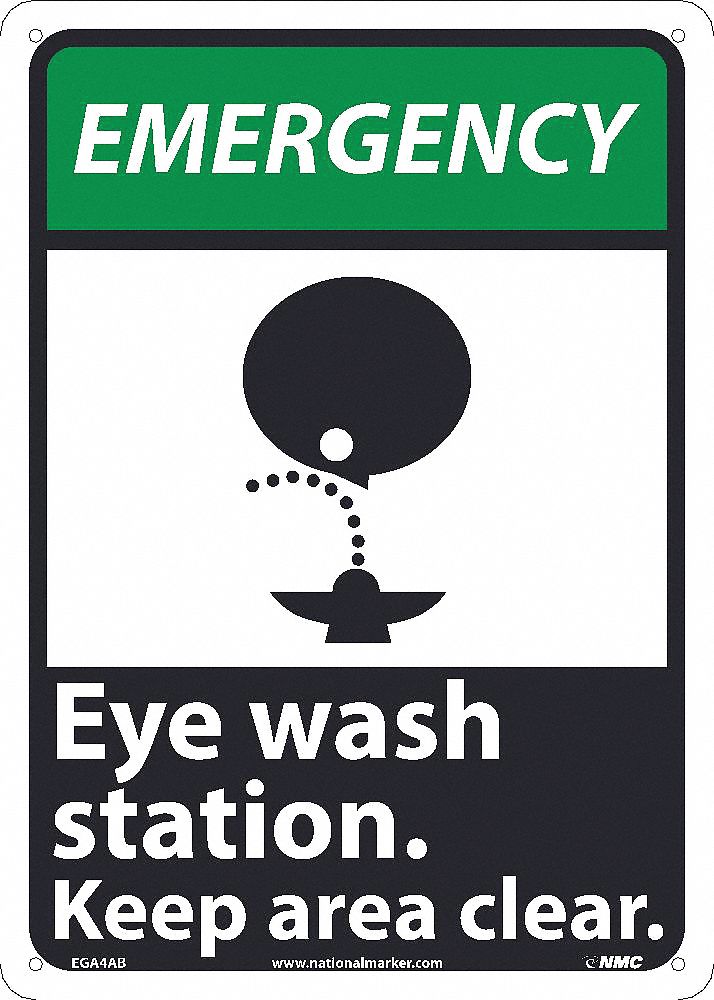 Emergency Eye Wash Station Keep Area Cle Grainger