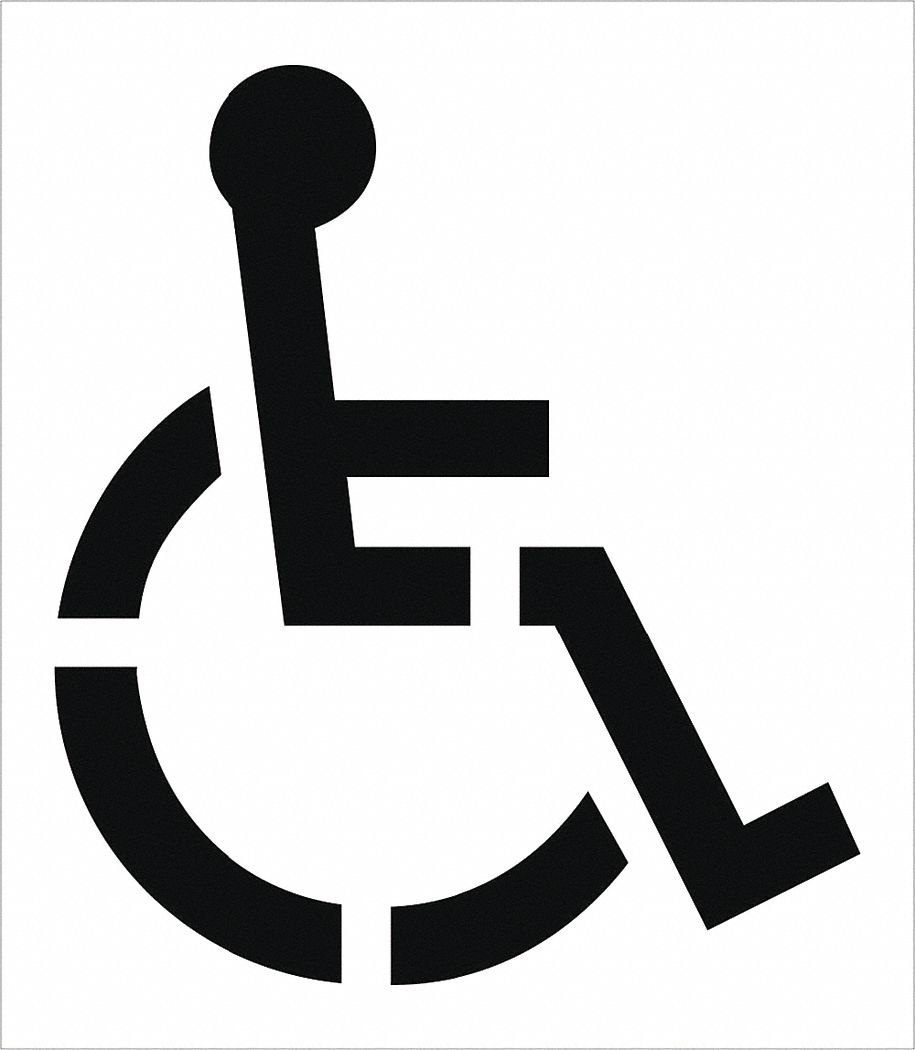 Handicap Symbol Parking Lot Stencil