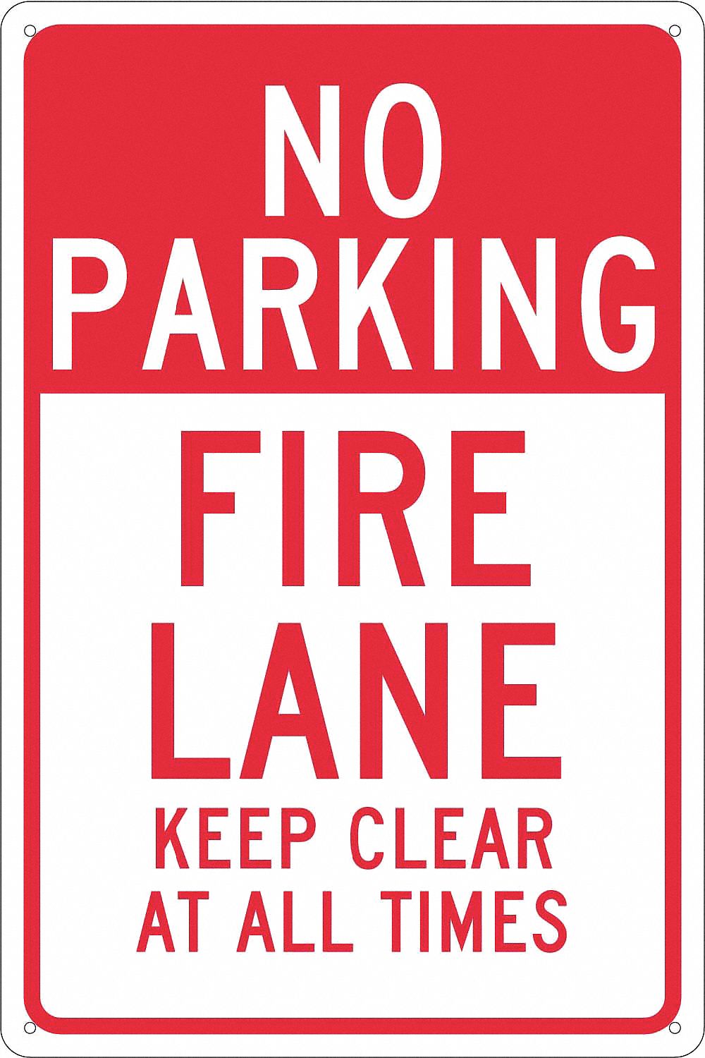 Sign, No Parking Fire Lane Keep Clear