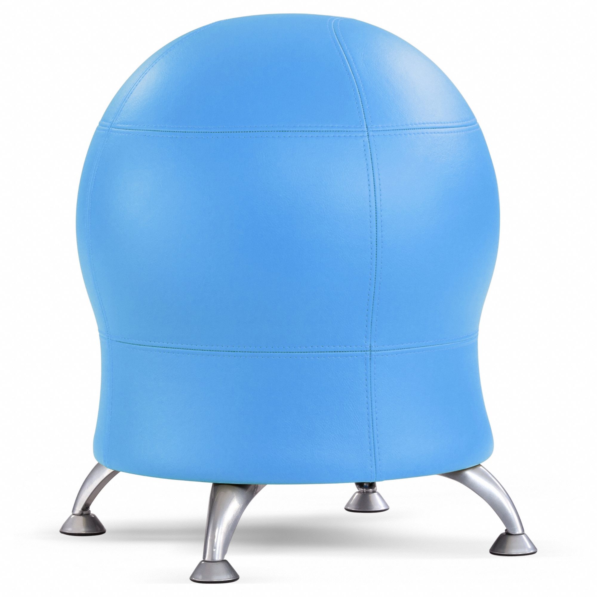 Ball Chair: 23 in Max Overall Ht, 22 1/2 in Overall Wd, Baby Blue, 17 1/2 in Seat Wd