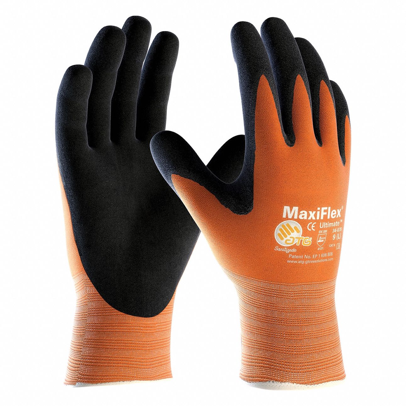 Coated Gloves: M ( 8 ), Foam, Microporous Nitrile, Palm, Dipped, ANSI Abrasion Level 3, 12 PK