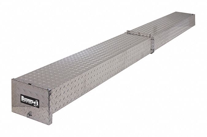 Conduit Carrier, Diamond Tread, Aluminum: Aluminum, Silver, 11 in Overall Wd