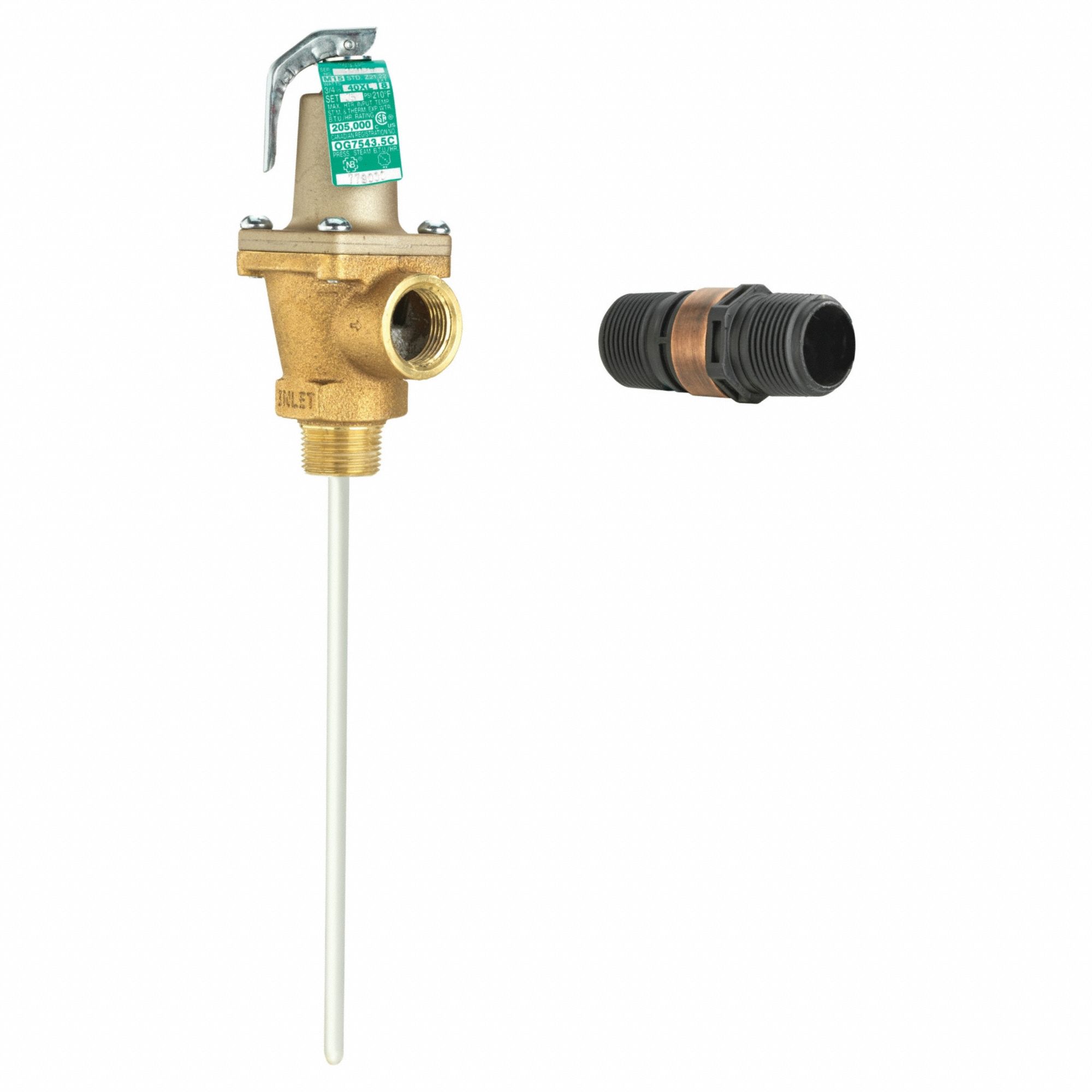 WATTS, Section XIII ASME Section, MNPTF x FNPTF, Temperature and Pressure Relief Valve 810N11