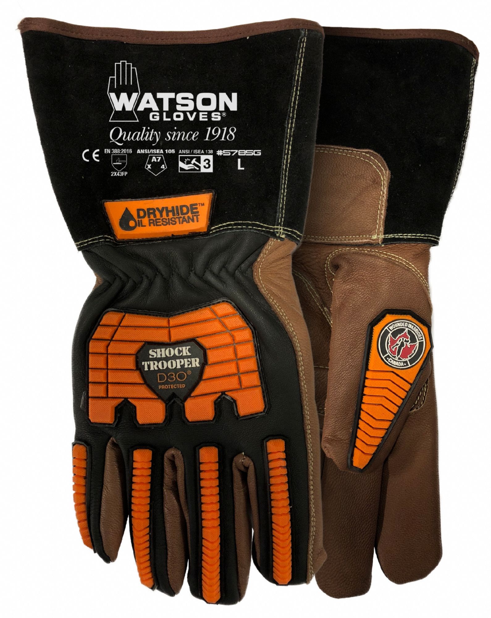 Leather Gloves: 2XL ( 13 ), Drivers Glove, Goatskin, Premium, ANSI Cut Level A7, 1 PR