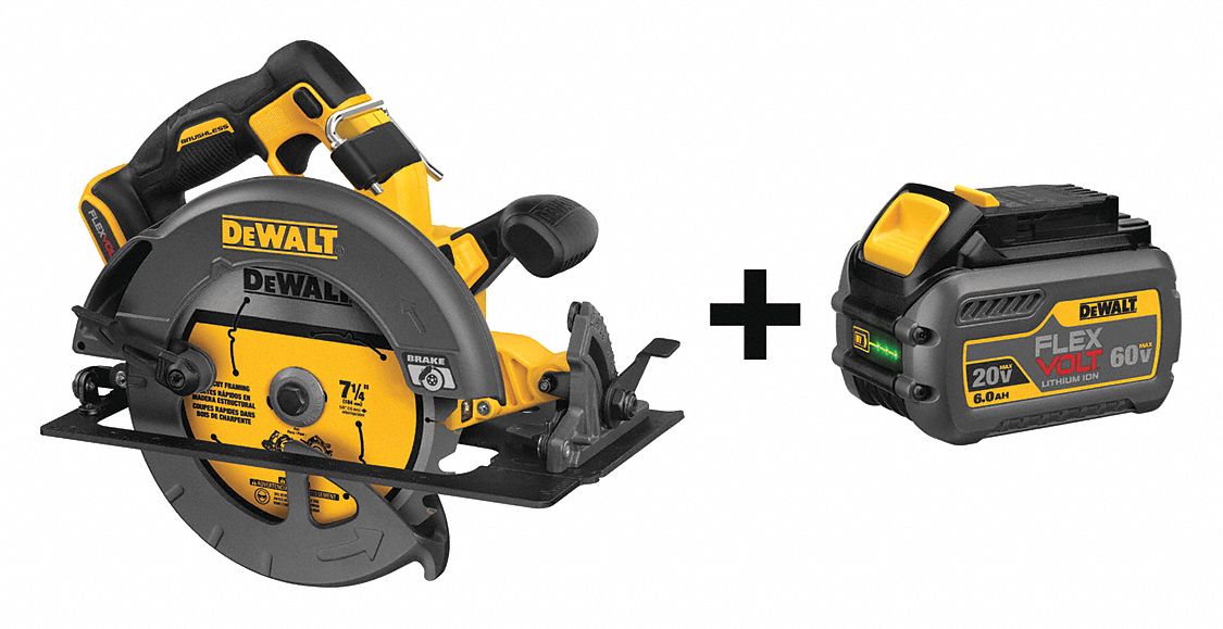 Cordless Circ Saw, 7-1/4 in Blade Dia