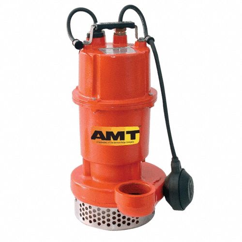 Submersible Sump Pump: 1/2 hp, 3/16 in Max. Dia. Solids, Continuous Duty, 115V AC, FNPT