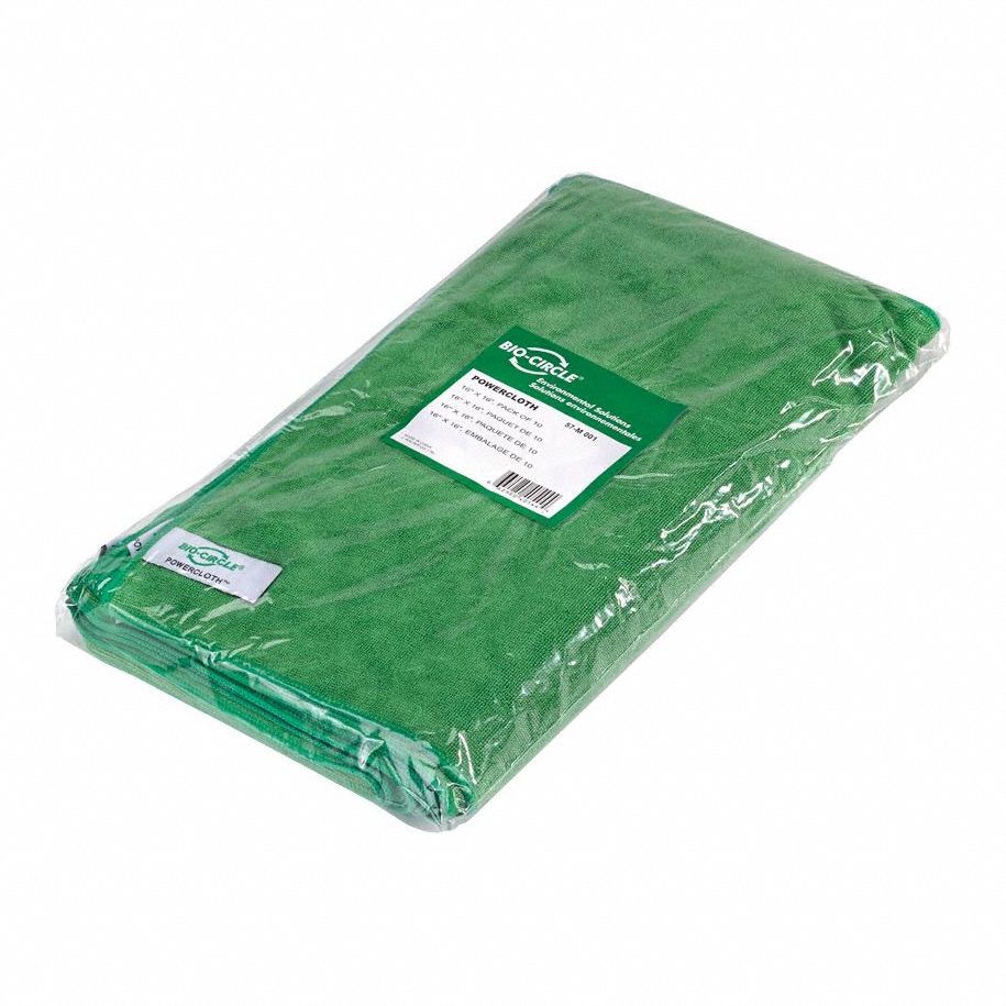 Cleaning Cloth Green Microfiber PK10